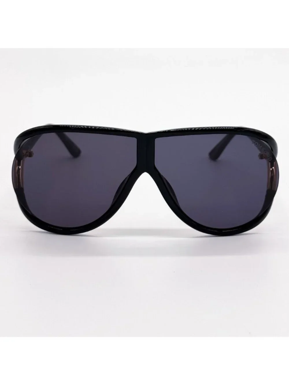 New Tom Ford Axel TF1197 01A Black Shield Unisex Sunglasses Authentic